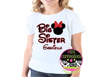 Big Sister Sister Shirt or onesie Personalized just for your pregnancy announcement Tshirt