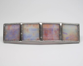 Pink Shimmer - Large Stained Glass French Barrette