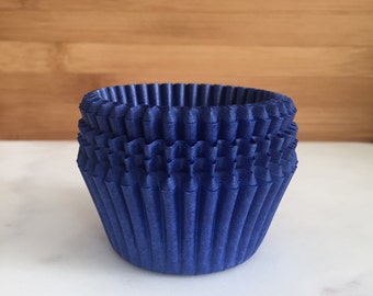 Solid Navy Blue Cupcake Liners, Standard Sized, Baking Cups (50)
