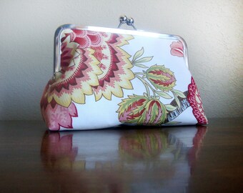 Flowers Vintage Inspired Clutch Bag Purse by Lolis' Creations