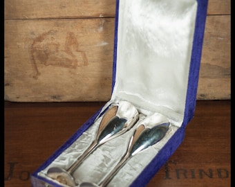 Box cut champagne vintage, 2 cups, plated silver flute champagne lovers duo, silver plated champagne box, valentine's day
