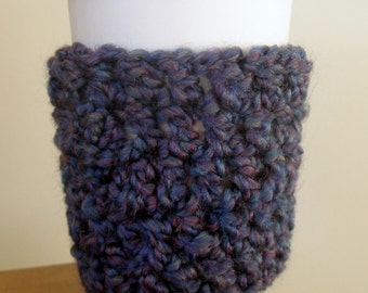 Coffee Cup Sleeve Cozy Take Out Coffee Cup Sleeve Cozy Purple Coffee Cup Sleeve Purple Take Out Coffee Cup Sleeve Crochet Coffee Cup Sleeve