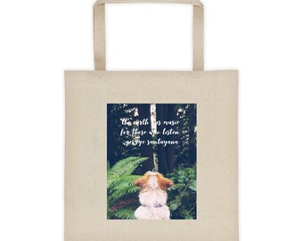 Dog Tote With Quote Reusable Bag, Reusable Market Tote, Mother's Day Gift, Reusable Shopping Bag, Gift For Her, Message Tote, Inspirational