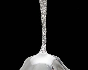 Wonderful Sterling Silver Stieff Rose Repousse Flower Confection Spoon