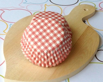 Red Gingham Standard Cupcake Liners