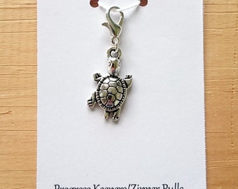 Turtle Progress Keeper, Knitting Marker, Crochet Stitch Marker, Removable Stitch marker, Zipper Pull for your Project Bag