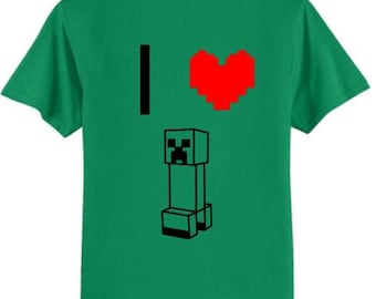 i love minecraft shirt