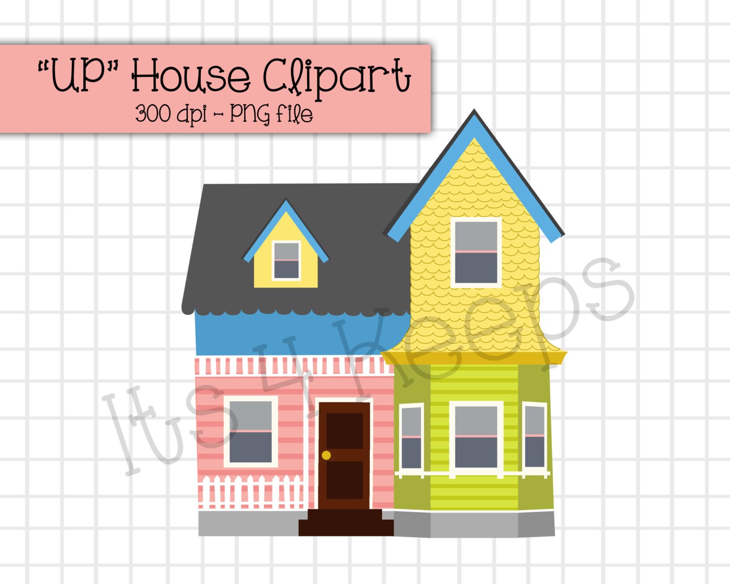 UP House Clipart Instant Download PNG