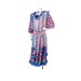 Vintage 70s Dress - Diane Freis Dress - Gypsy Dress - Boho Dress - Polka Dot Dress - Skirt Top Set - 70s Dress Set - Ruffled Dress Pink Blue