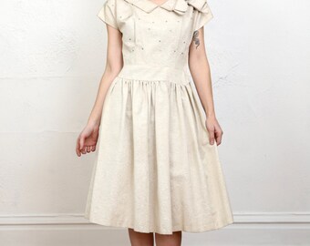 Faux Bois Grosgrain Dress SMALL