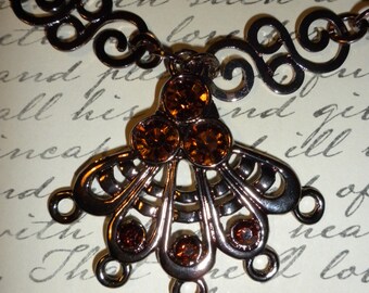 ART DECO INSPIRED embellished pendant