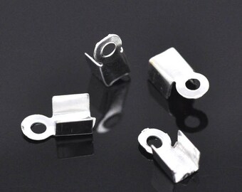 ATTACHED cord RIBBONS 9 X 4 mm color silver 30 x 30