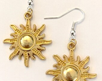 Tangled Rapunzel Inspired Sun Earrings