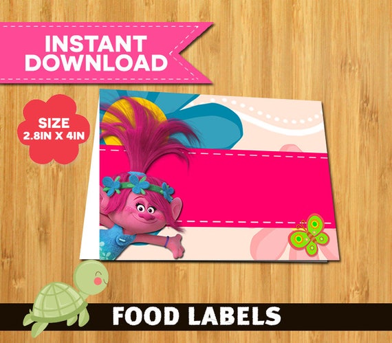 15 Troll Food Tent Cards Instant Download Printable Troll