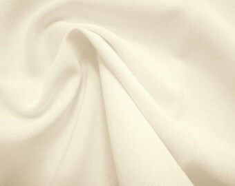 Rayon Spandex Jersey Heavy Weight Fabric by the yard Ivory