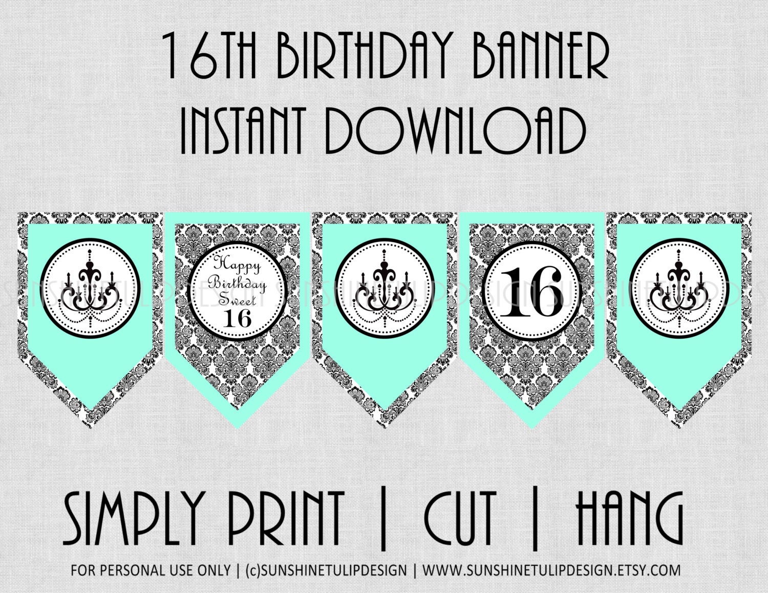 birthday banner print
