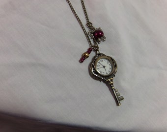 Key watch necklace