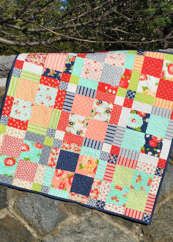 PDF Baby QUILT PATTERN....Quick and Easy...2 Charm Square