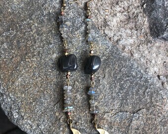 Crescent Moon Chandelier Earrings