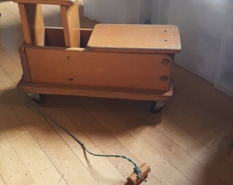 Vintage Wooden Ride On Train