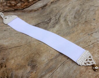 Choker, White velvet choker, Bridal choker, choker necklace