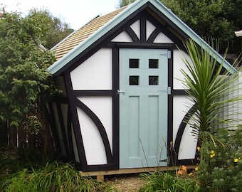 DIY Tudor-style 8x7 shed - woodworking plans