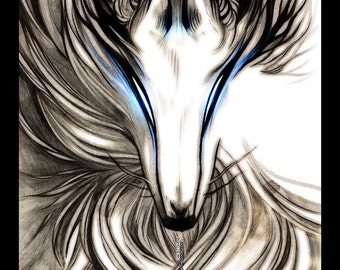 Winter Wolf Fox Dog Okami 18x24 FOIL Printed Poster