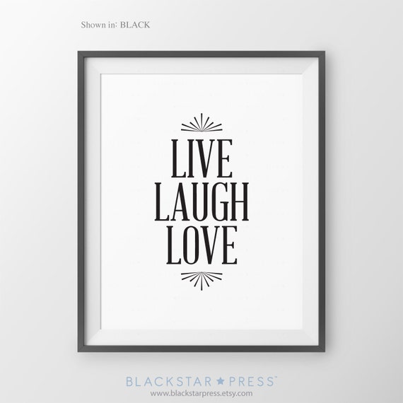 Items similar to Live Love Laugh Inspirational Home Decor Family Room Decor Bedroom Wall Art