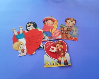 Vintage 1930s Valentine's Day Cards - Set of 4 - 002