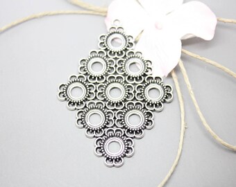 5 magnificent pendants silver diamond antique ring 8mm - SC46651-