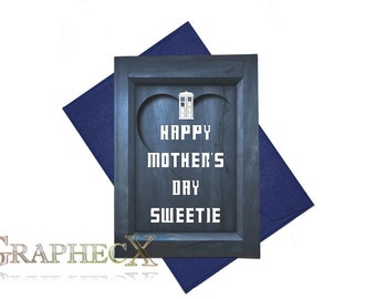 Fan-made Doctor Who inspired Mother's day Father's day card