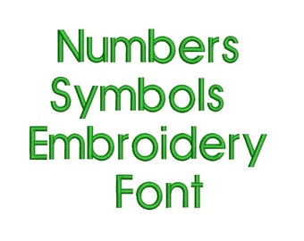 3 Sizes Machine Embroidery Font Designs - Font Letters, Numbers, Symbols Font Alphabet - 0.75,1 & 1.5 inch Sizes