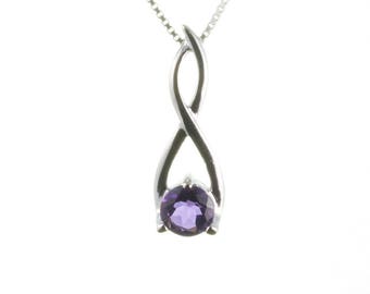 Amethyst Pendant, Sterling Silver Pendant, Amethyst Necklace, Silver Jewelry, Purple Amethyst Jewelry, February Birthstone, UK Seller