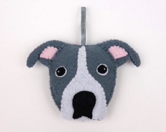 Felt Dog Ornament - Staffordshire Bull Terrier