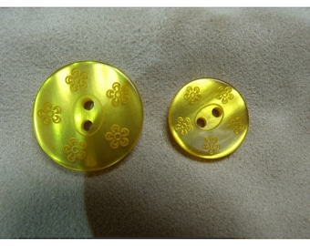 Acrylic-flowers - 18 mm - yellow button