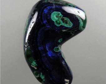 Designer Azurite and Malachite Cabochon, Azurite and Malachite Cab, Blue and Green Cab, Azurite Pendant Cab, Gift Cab, A1007, 49erMinerals