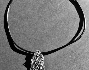 Modern organic brutalist pendant