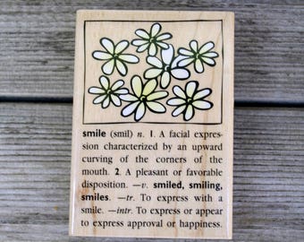 Hero Arts Wood Mounted Rubber Stamp Smile Dictionary Design