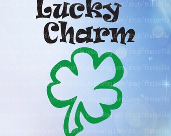 Lucky charm svg, Saint Patricks Day, cutting files for cameo and cricut, htv shirt transfer, vinyl clipart, shamrock clover