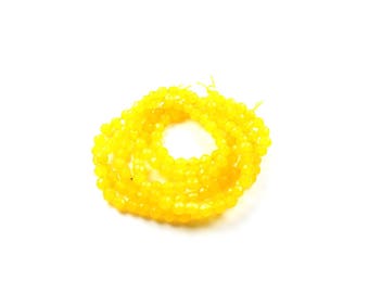 Faceted natural Jade 20 shades of yellow 4mm