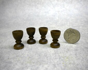 Dollhouse Miniature Drinking Goblets x 4 - Medieval Tudor