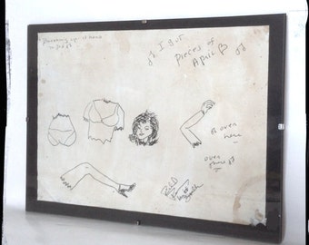 Aged reproduction drawing by Richard Ramirez The Nightstalker.