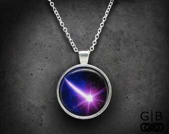 Shooting Star Necklace Purple Star Pendant Shooting Star Jewelry - Bright Star Necklace Purple Star Necklace Shooting Star Pendant Necklace