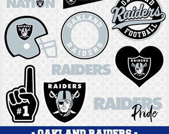 Oakland Raiders logos in SVG / Eps / Dxf / Jpg / Pdf / Png files INSTANT DOWNLOAD!