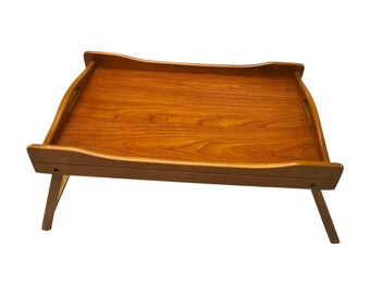 Wooden bed tray breakfast tray unique design lap tray serving tray light weight with legs.