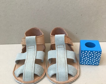 soft sole baby sandals, soft sole baby shoes, leather baby sandals, leather baby shoes, modern baby shoes, unisex baby sandals, blue sandals