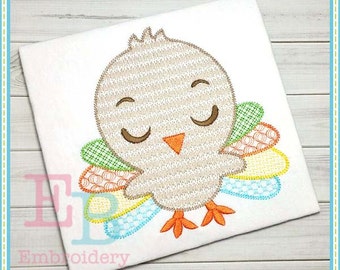 Sketch Boy Turkey Embroidery Design - This design is to be used on an embroidery machine. Instant Download