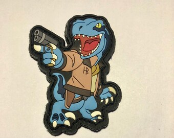 Blue Dino with pew pew