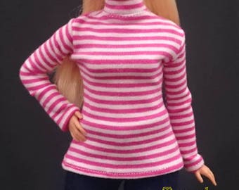 Dolls top for CURVY barbie No.180115-25