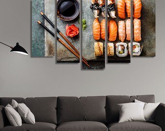 Japanese Food Sushi Plate Decor Wall Art Japanese Food Sushi Plate Decor Wall Art